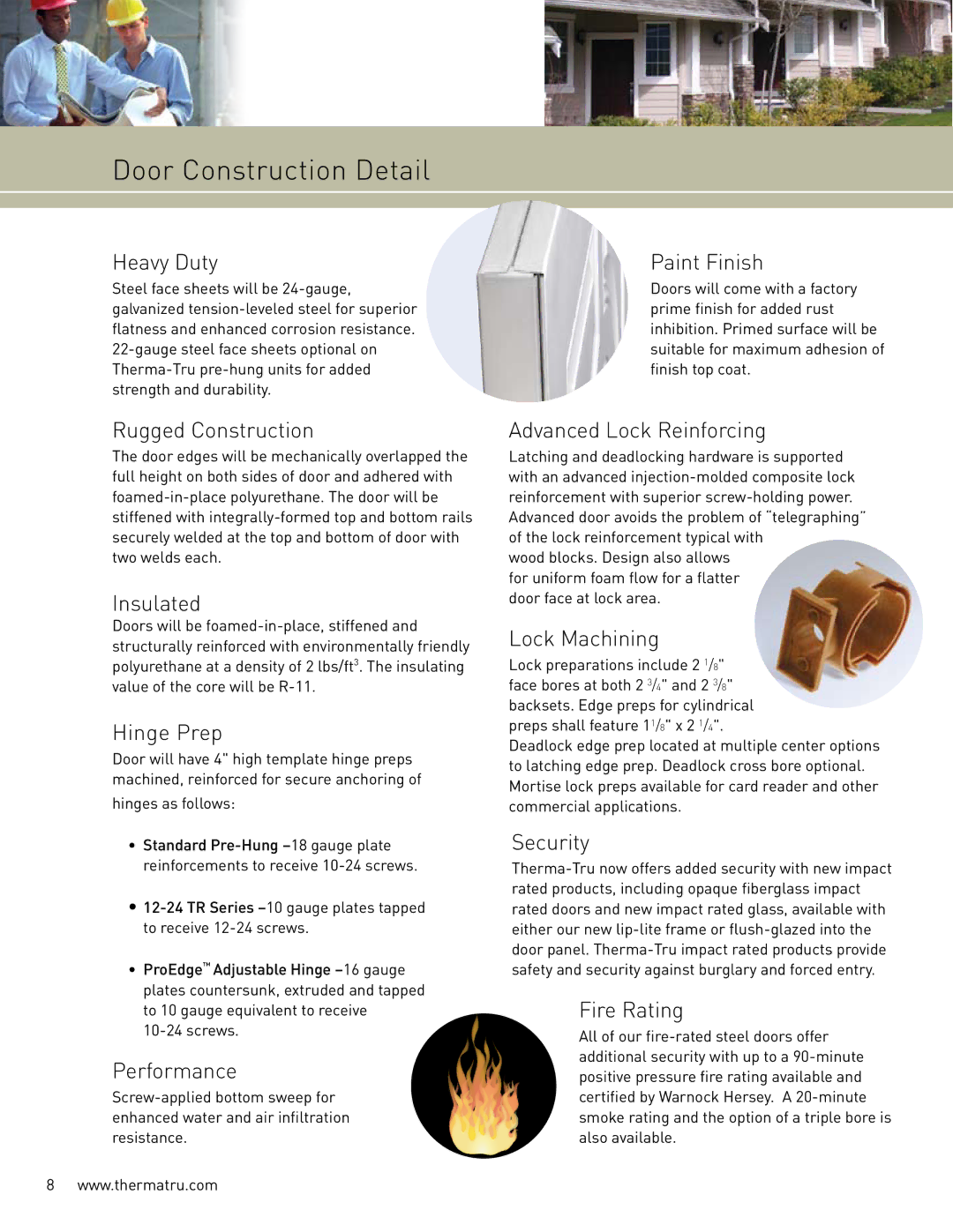 Therma-Tru Multi-Family Pre-Hung, Light Commercial Pre-Hung manual Door Construction Detail 