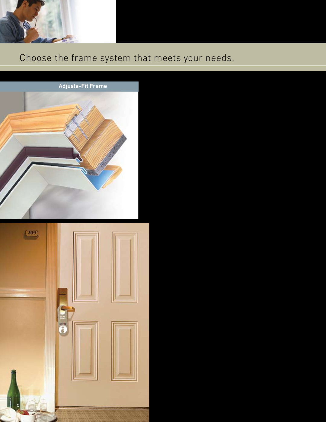 Therma-Tru Multi-Family Pre-Hung manual Choose the frame system that meets your needs, Adjusta-FitFrame 