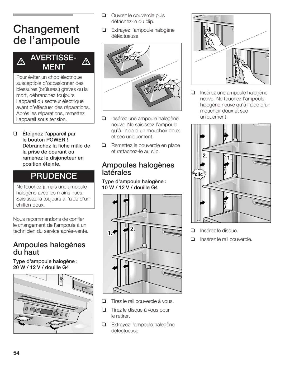 Thermador 9000189698 manual Le bouton 