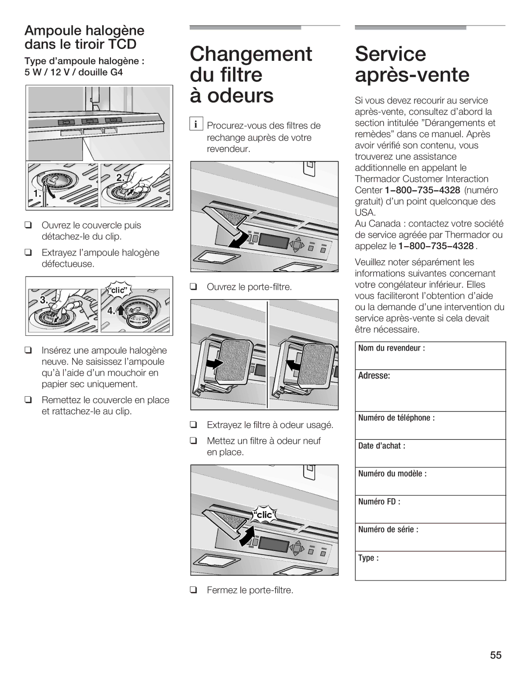 Thermador 9000189698 manual Adresse 