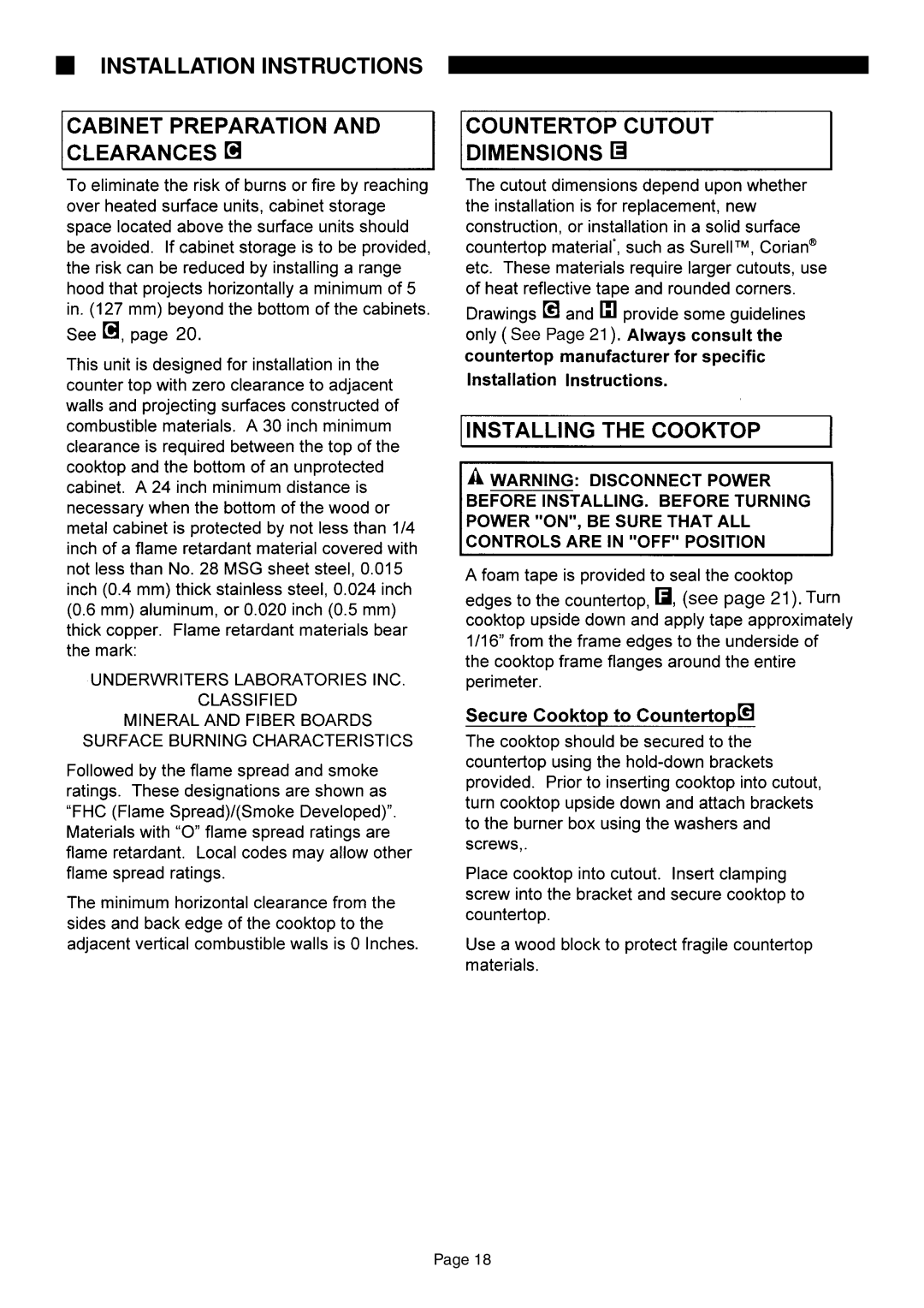 Thermador CE365, CE456, CE304, CER30 manual Installation Instructions 