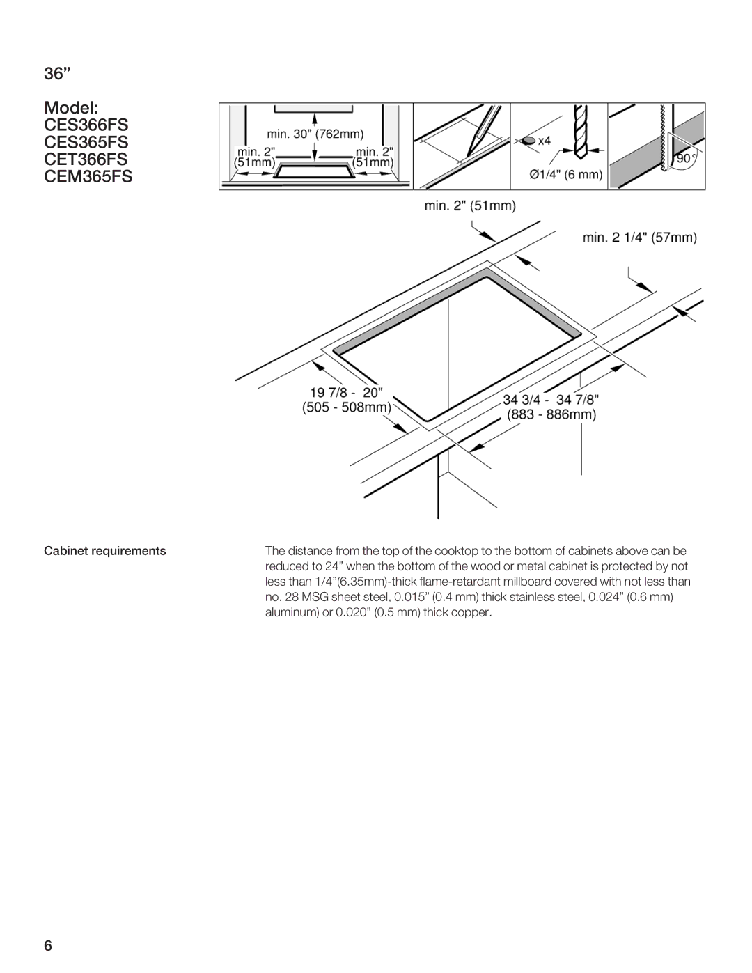 Thermador CEM304FS, CET304FS, CES304FS manual CES366FS CES365FS CET366FS CEM365FS 