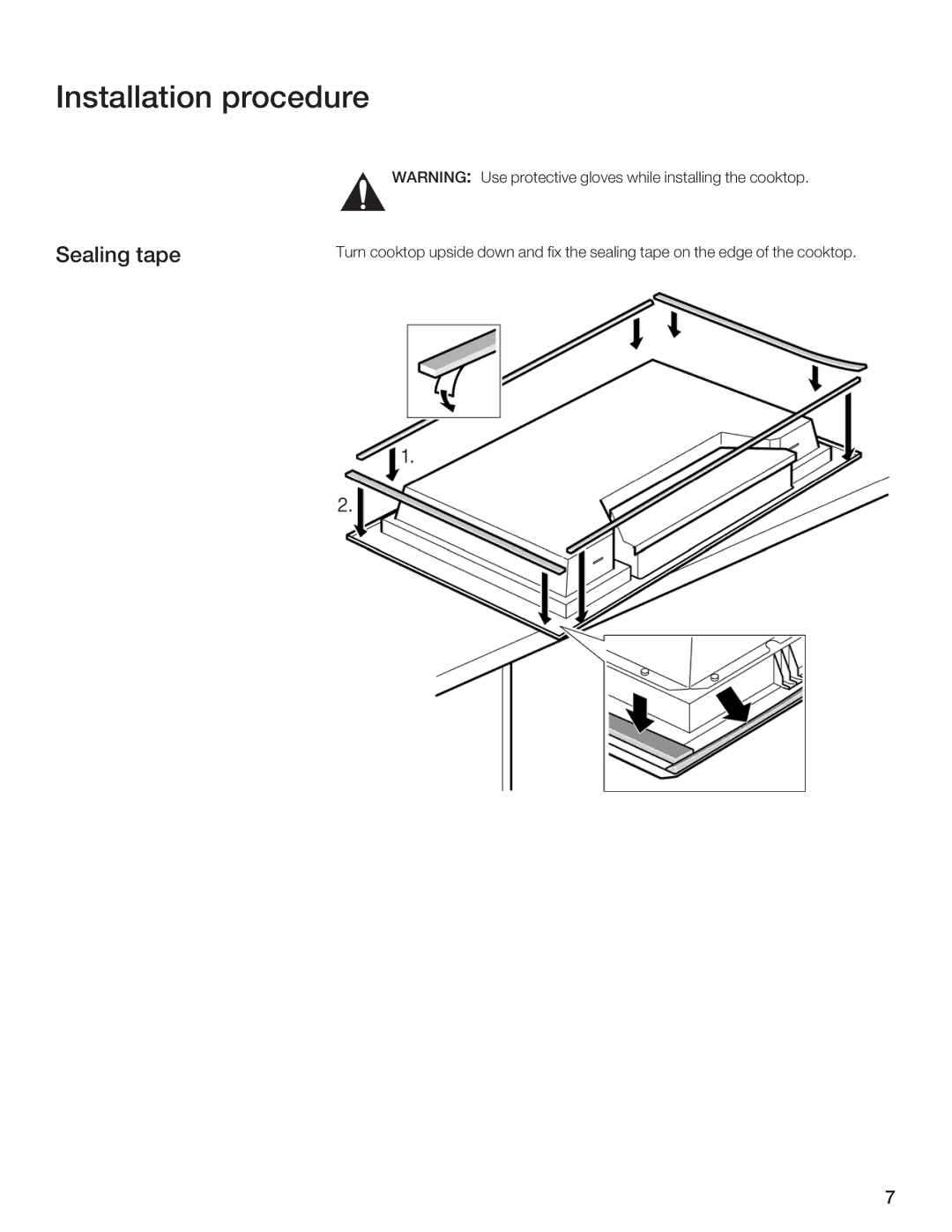 Thermador CET304FS, CES366FS, CES304FS, CES365FS, CEM365FS, CET366FS, CEM304FS manual Installation procedure 