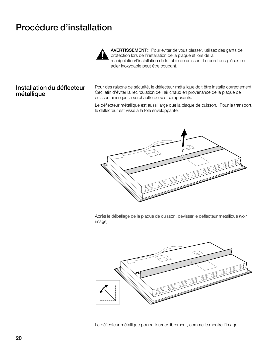 Thermador CIS365 installation instructions Procédure dinstallation 