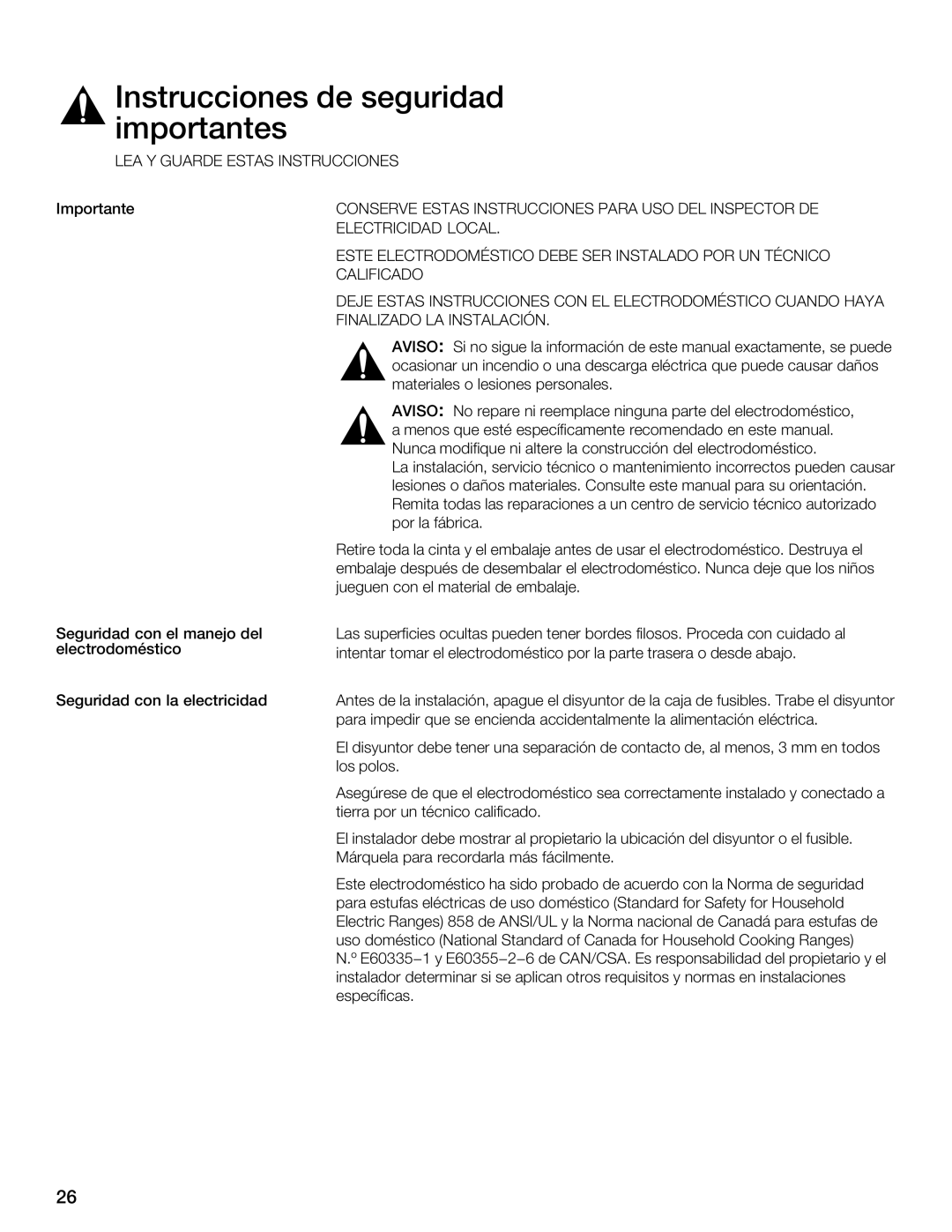 Thermador CIS365 installation instructions Instruccionesimportantes de seguridad, Finalizado LA Instalación 