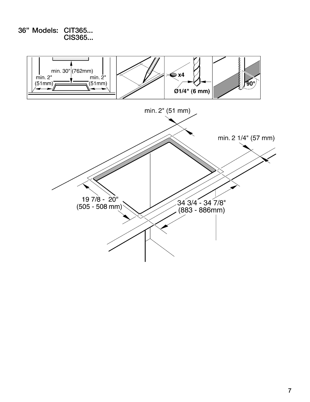 Thermador installation instructions Models CIT365 CIS365 