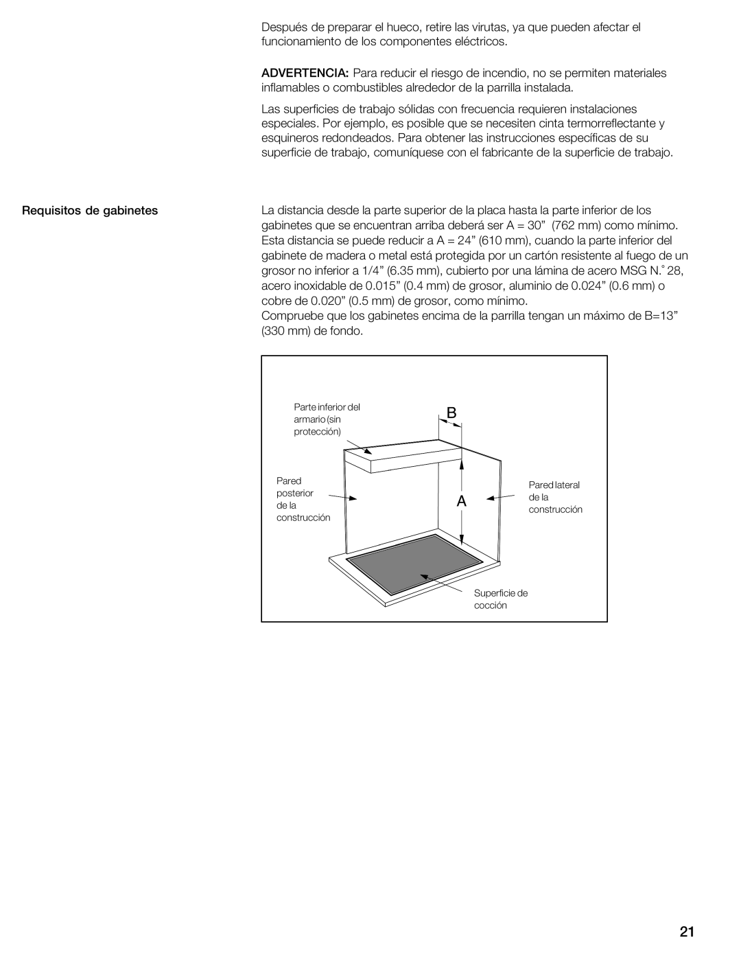 Thermador CIT30 manual Cocción 