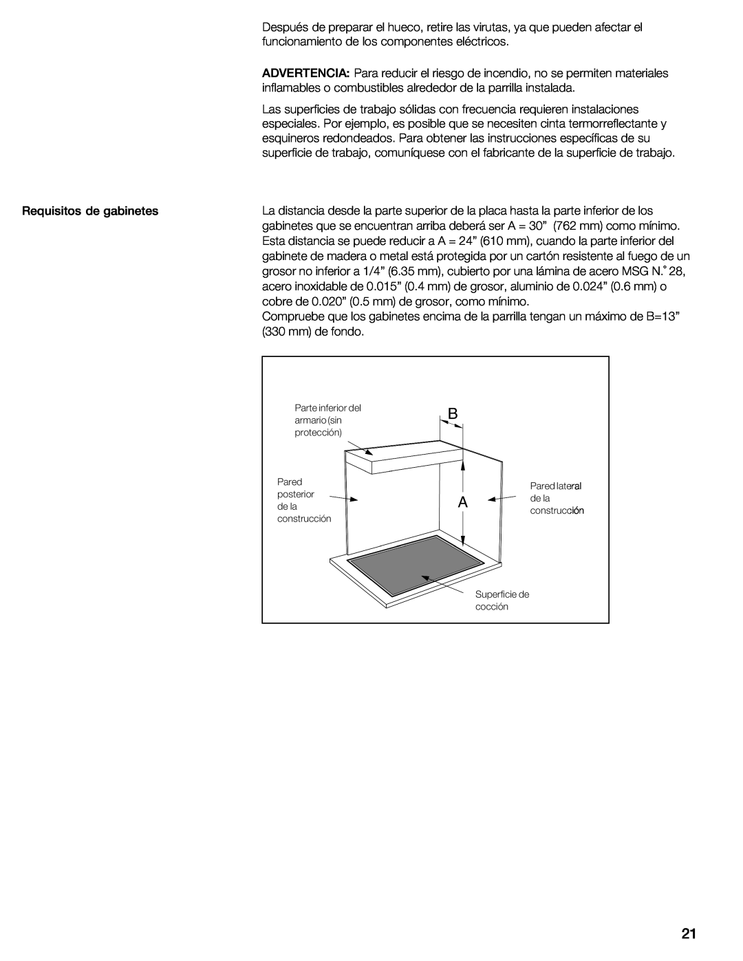 Thermador CIT30 manual inflamables 