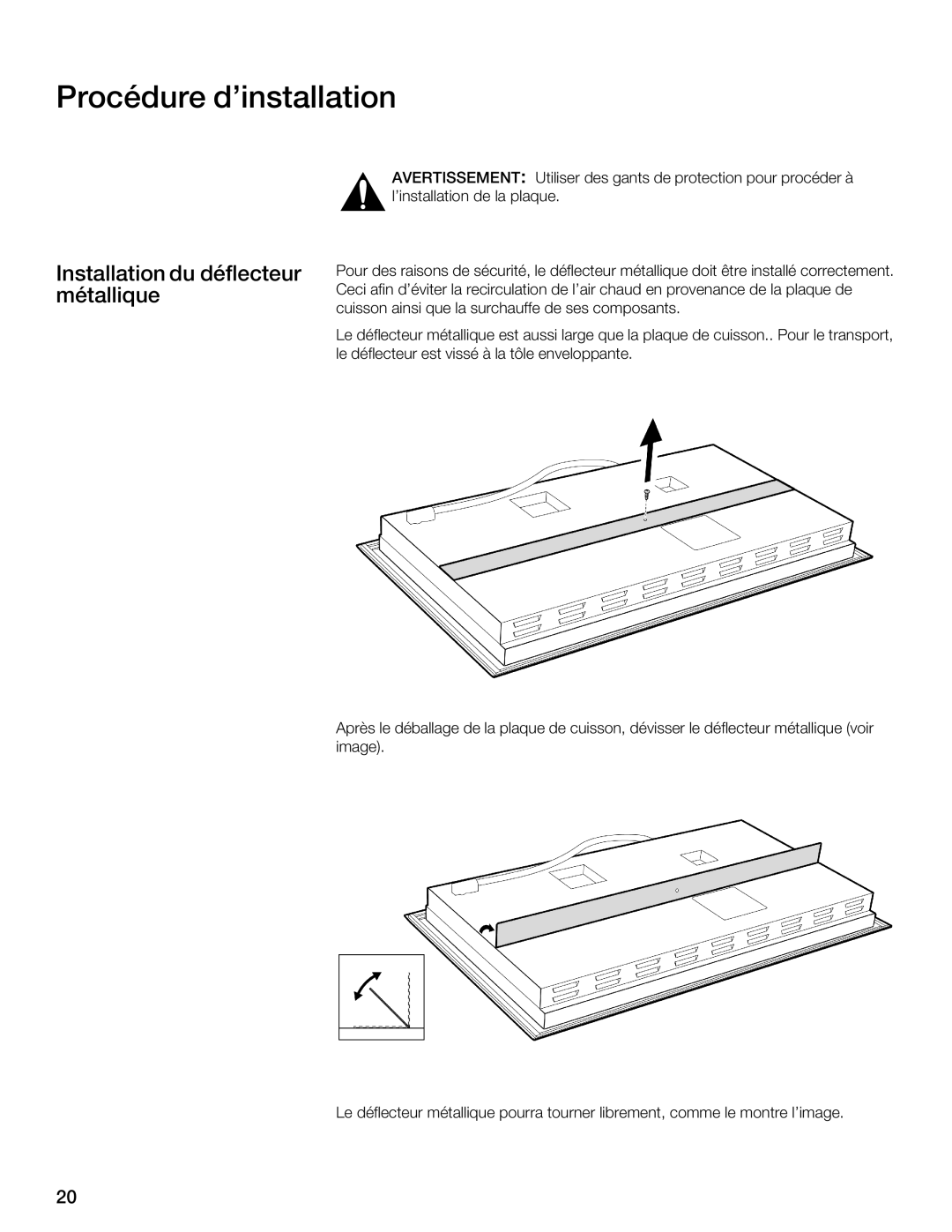 Thermador CIT365, CIT304 manual Procédure dinstallation 