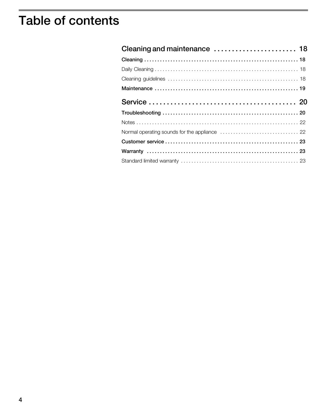 Thermador CIT304E manual Cleaning and maintenance, Service 