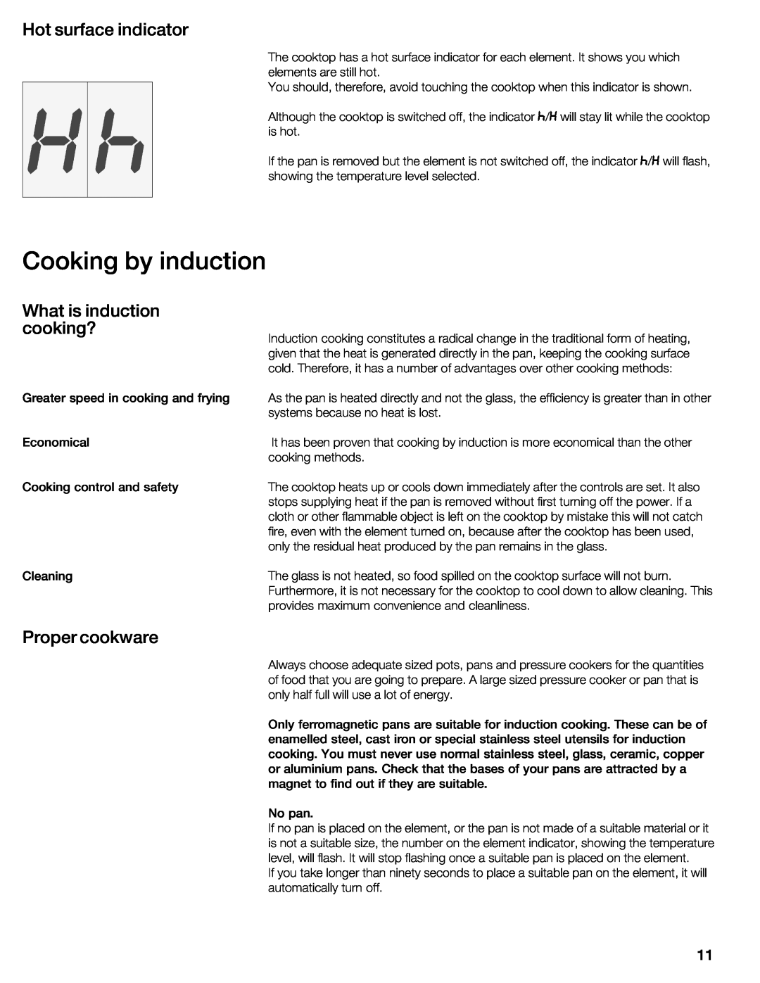 Thermador CIT304E manual Cooking by induction, Hot surface indicator, What is induction cooking?, Proper, cookware 