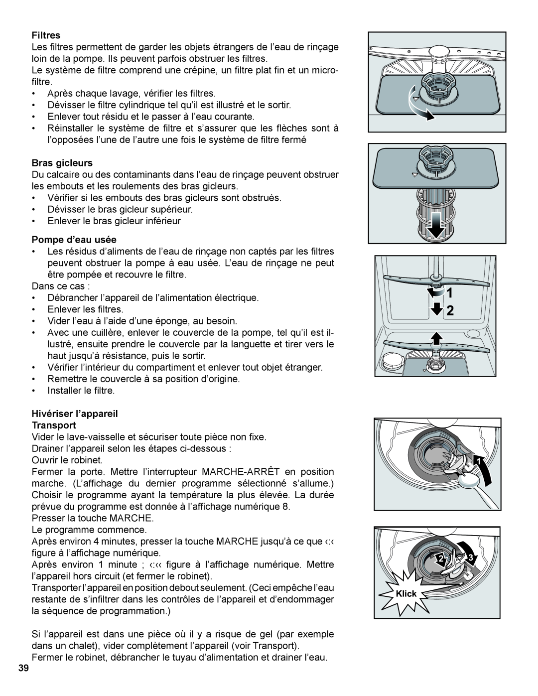 Thermador Dishwasher manual Filtres 