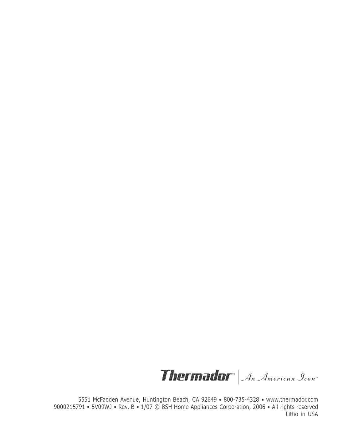 Thermador DM301, DM302 manual Ic co.TM 