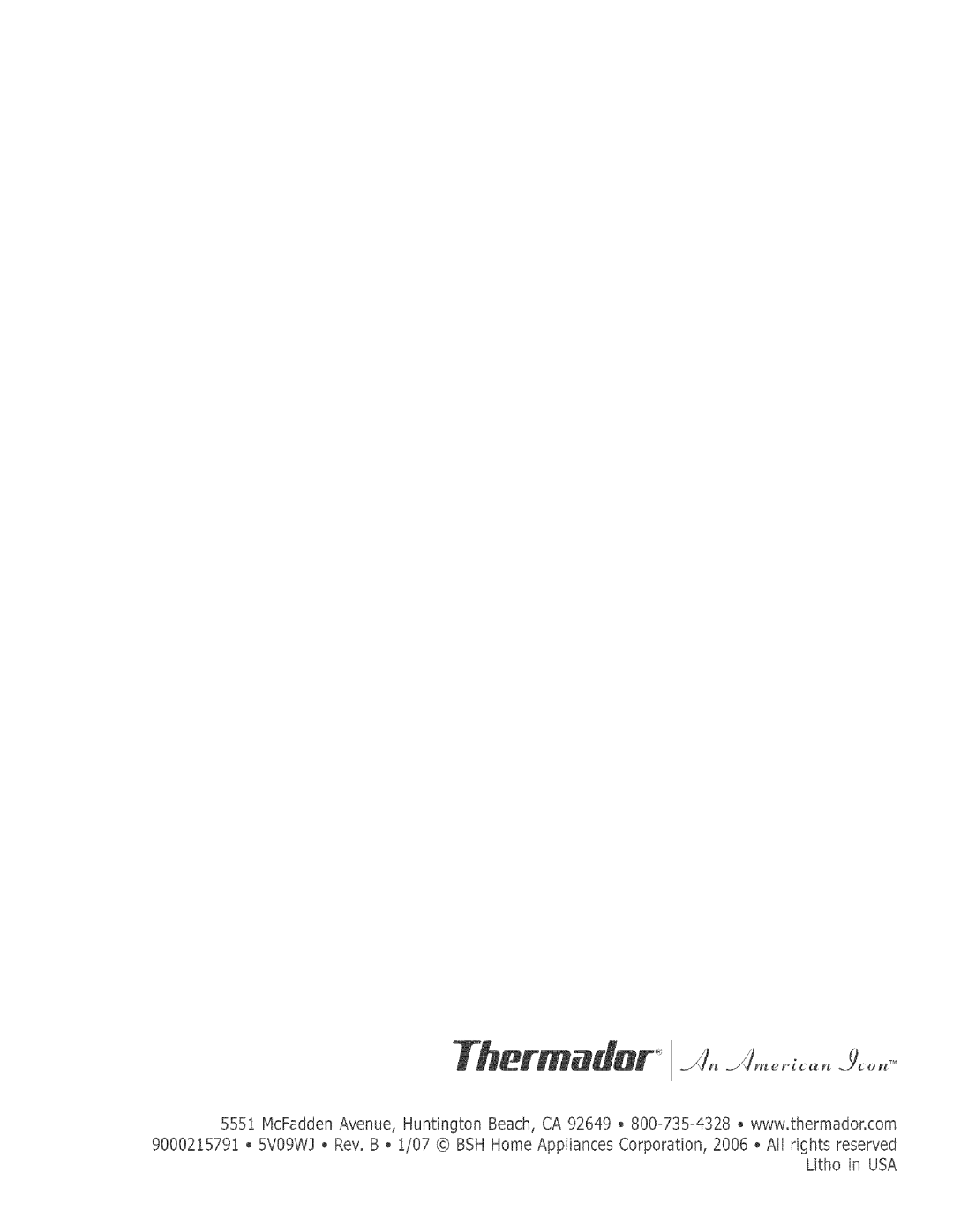 Thermador DM301, DM302 manual _A_.A.,_,,.ic_. _9co.TM 