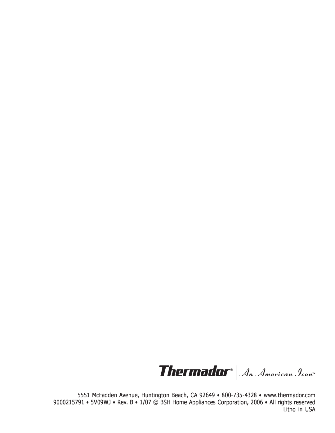 Thermador DM302, DM301 manual 