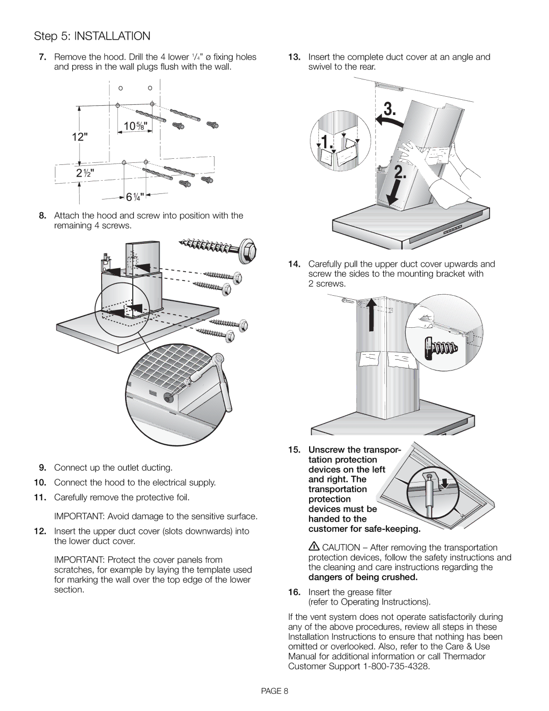 Thermador HDDW36FS installation manual Installation 