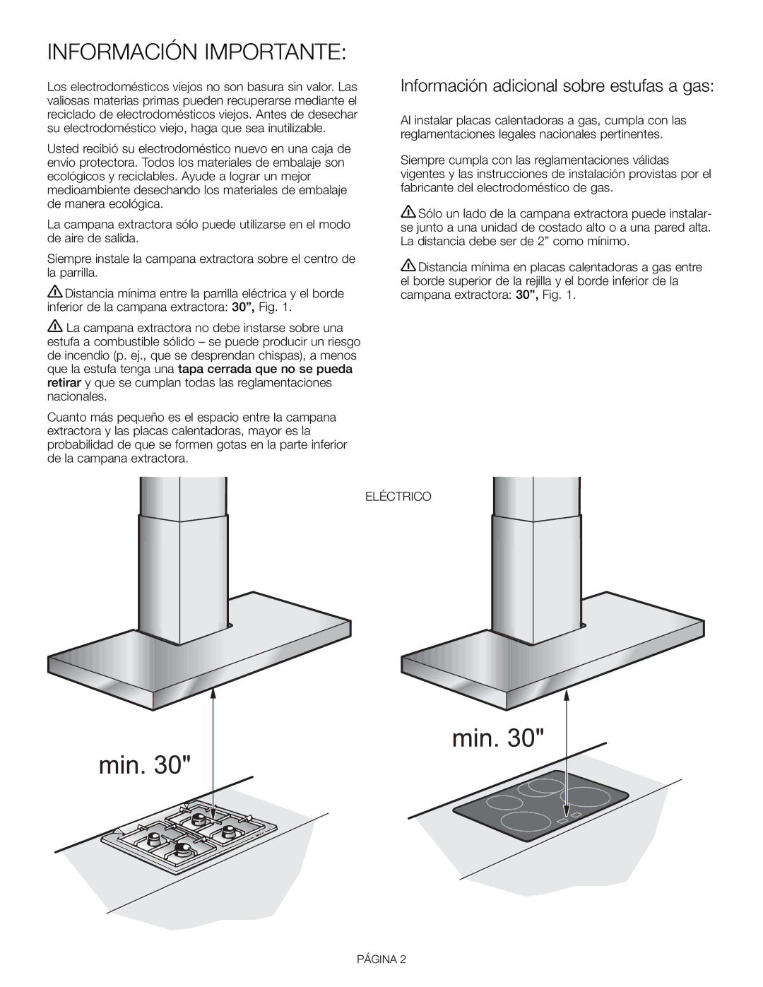 Thermador HDDW36FS installation manual Información Importante, Información adicional sobre estufas a gas 