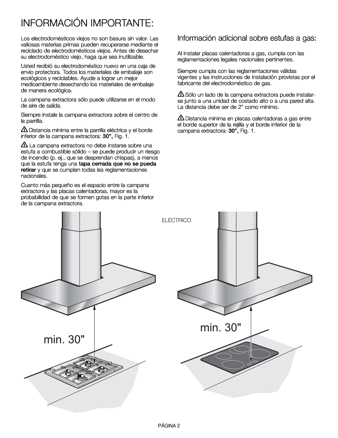 Thermador HDDW36FS installation manual Información Importante, Información adicional sobre estufas a gas 