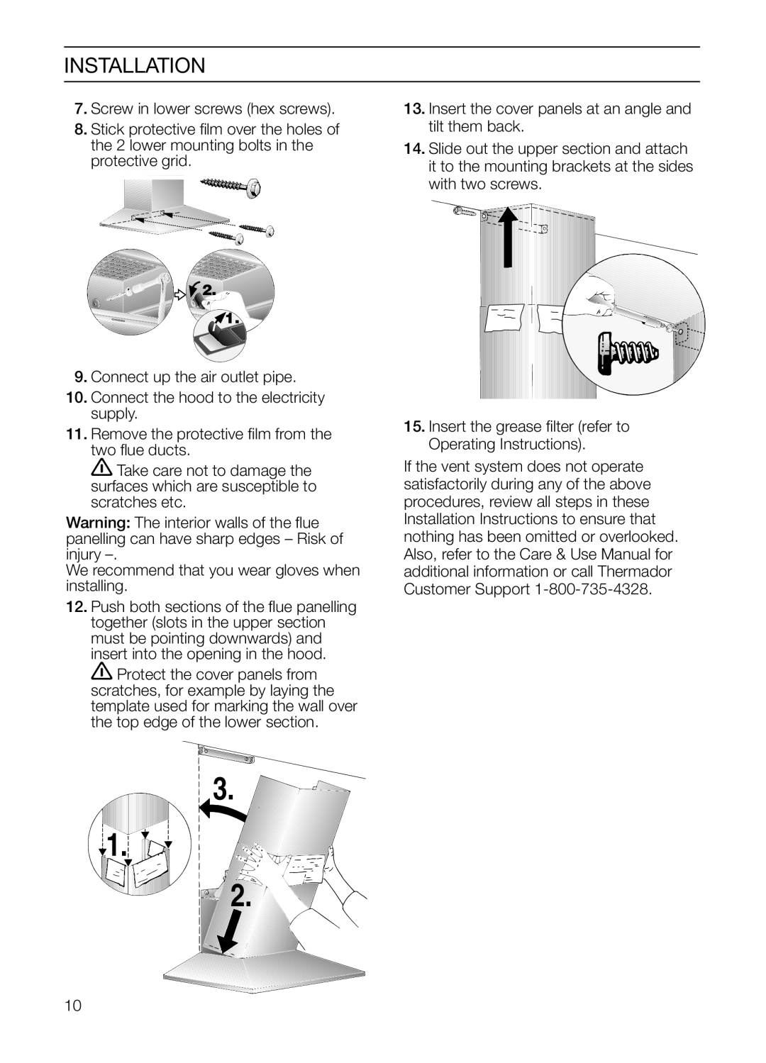 Thermador HMCN42FS, HMCN36FS installation manual Installation 