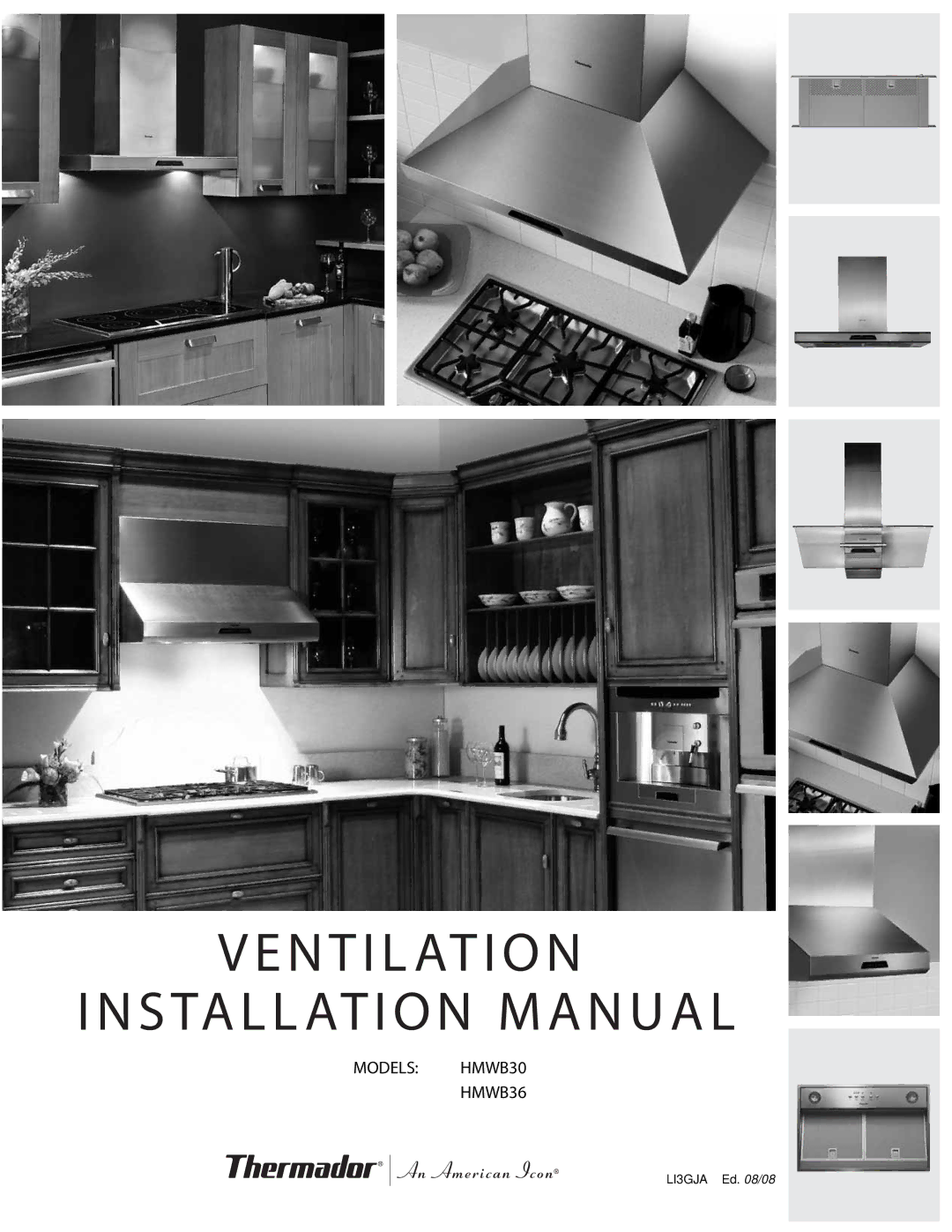 Thermador HMWB30, HMWB36 installation manual N T I L AT I O N Install Ation Manual 