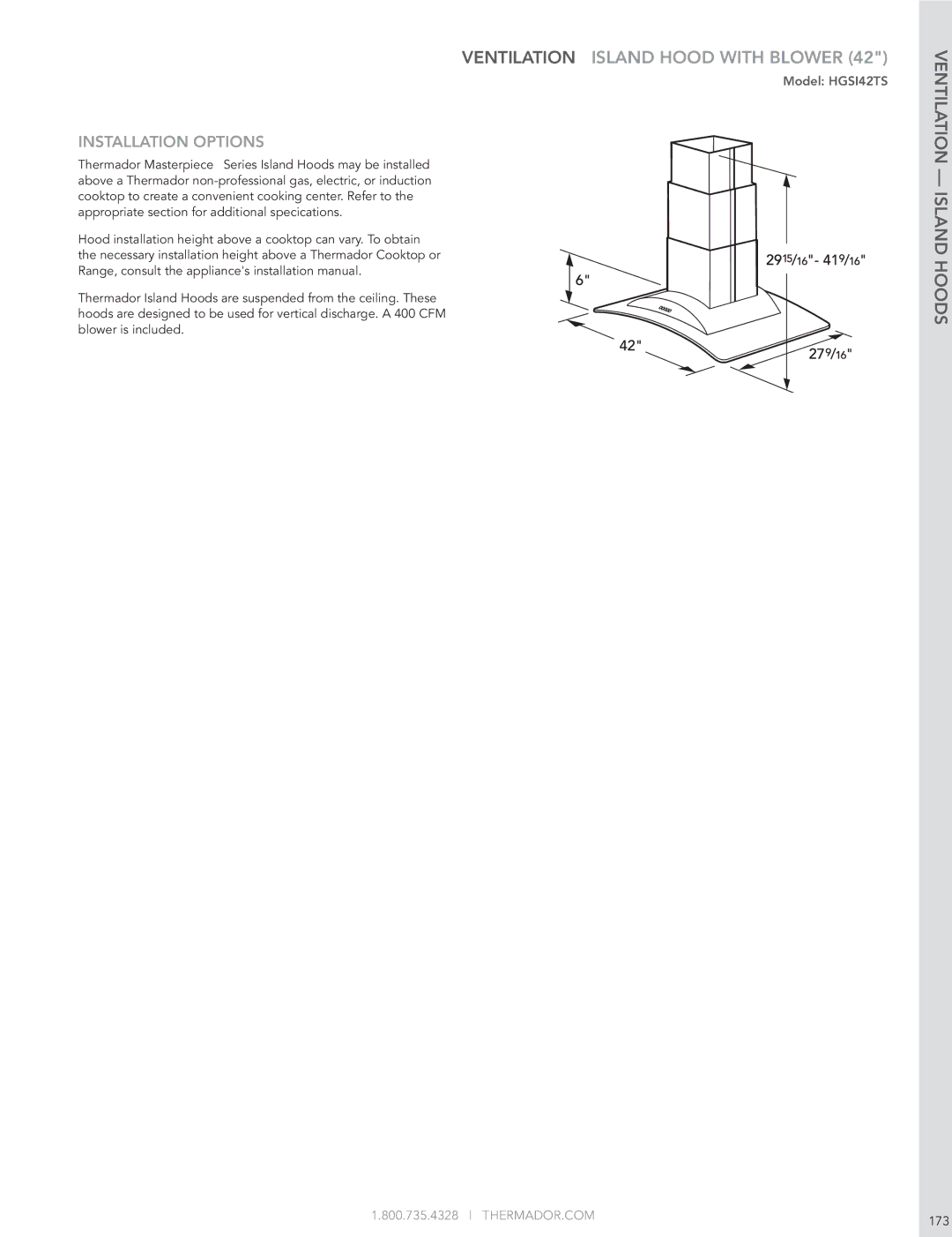 Thermador HMWB36FS manual THERMADOR.COM 173 