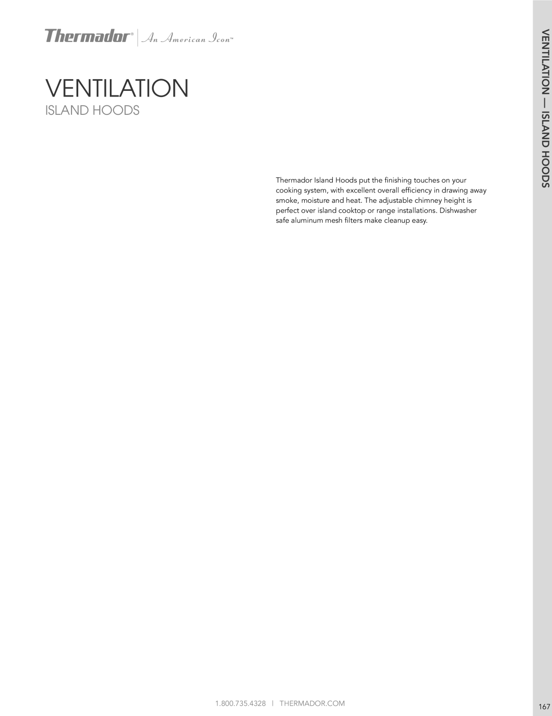 Thermador HMWB36FS manual Ventilation - Island Hoods, Thermador.Com 