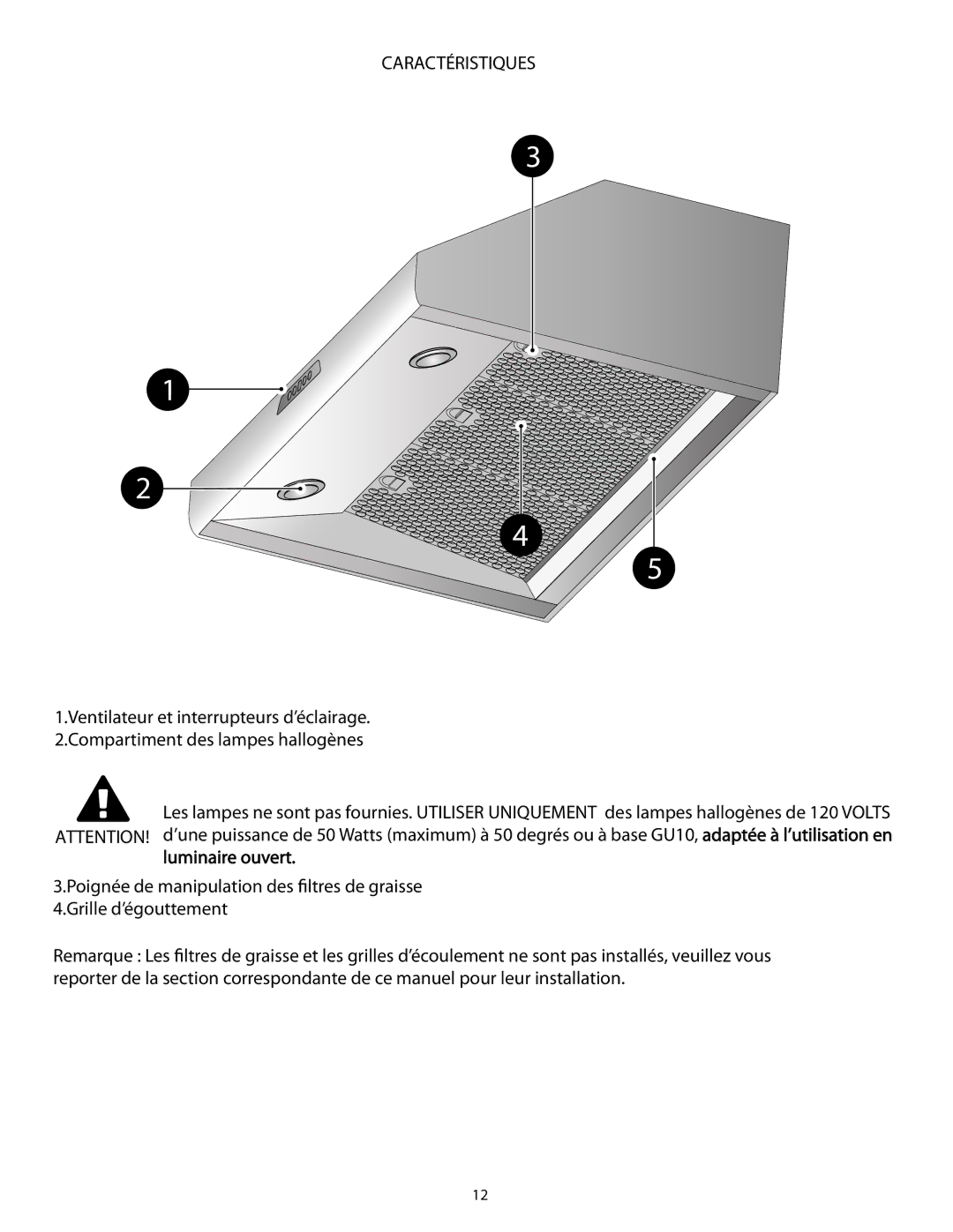 Thermador HMWN30, HMWN48, HMWN36 manual Caractéristiques 