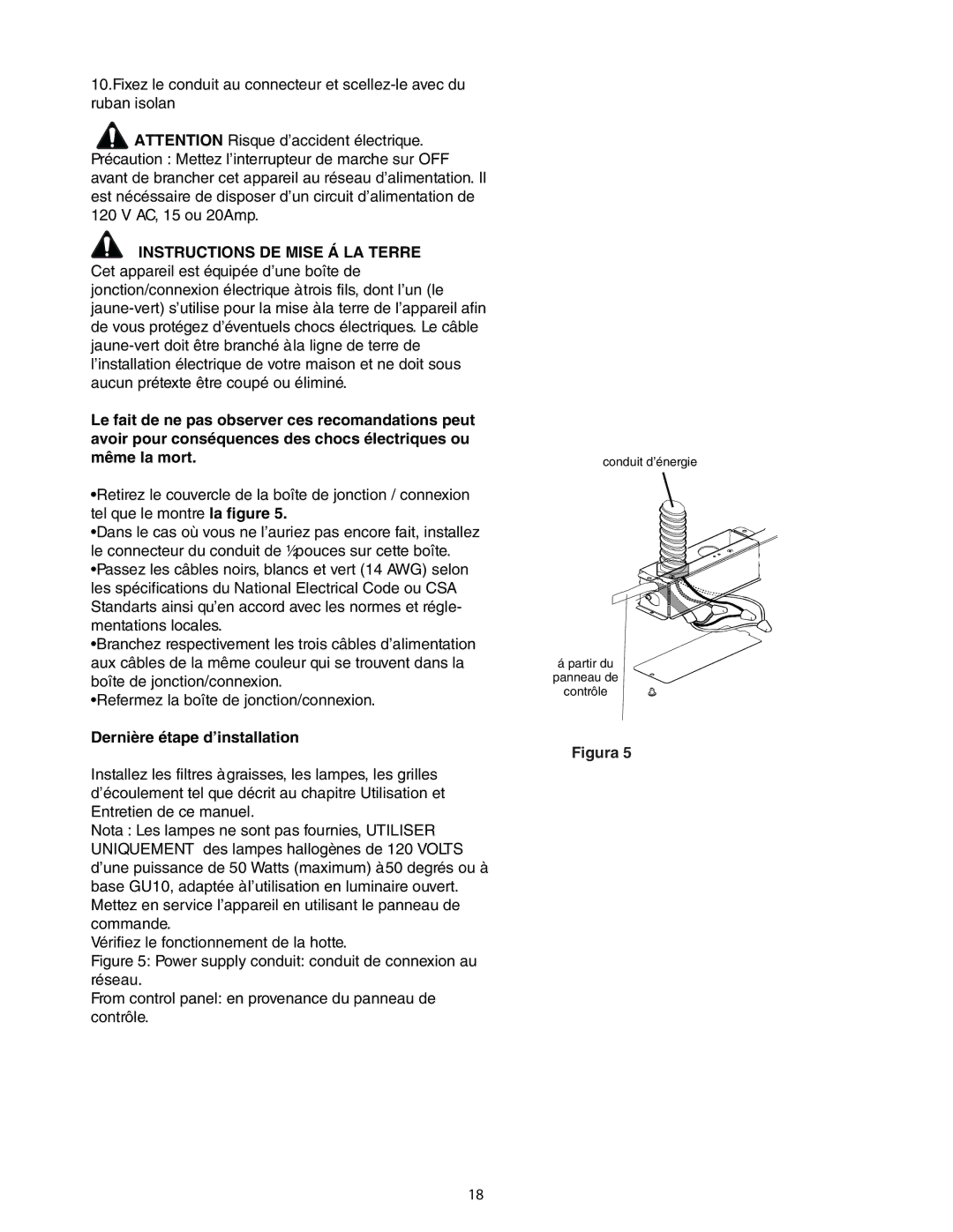 Thermador HPWB48, HPWB30, HPWB36 installation manual Dernière étape d’installation, Figura 