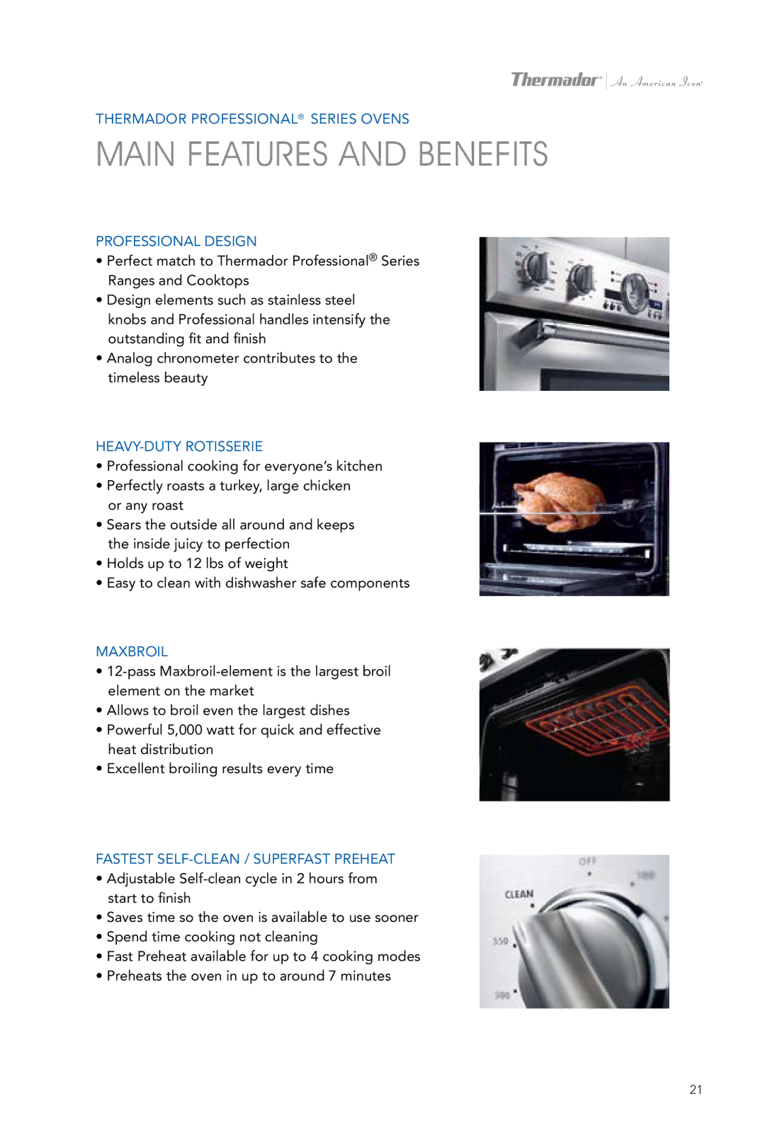 Thermador ME301ES manual Thermador Professional Series Ovens 