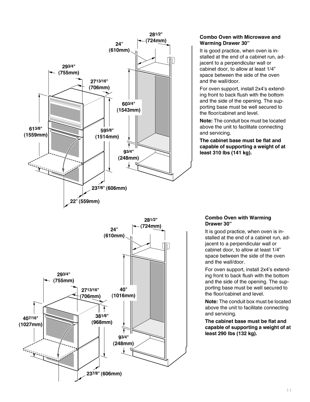 Thermador POM301, MEW301, MEMW301, MEM271, MEM301, MED272, MEMC301, MEMW271, PO301 Combo Oven with Microwave and Warming Drawer 