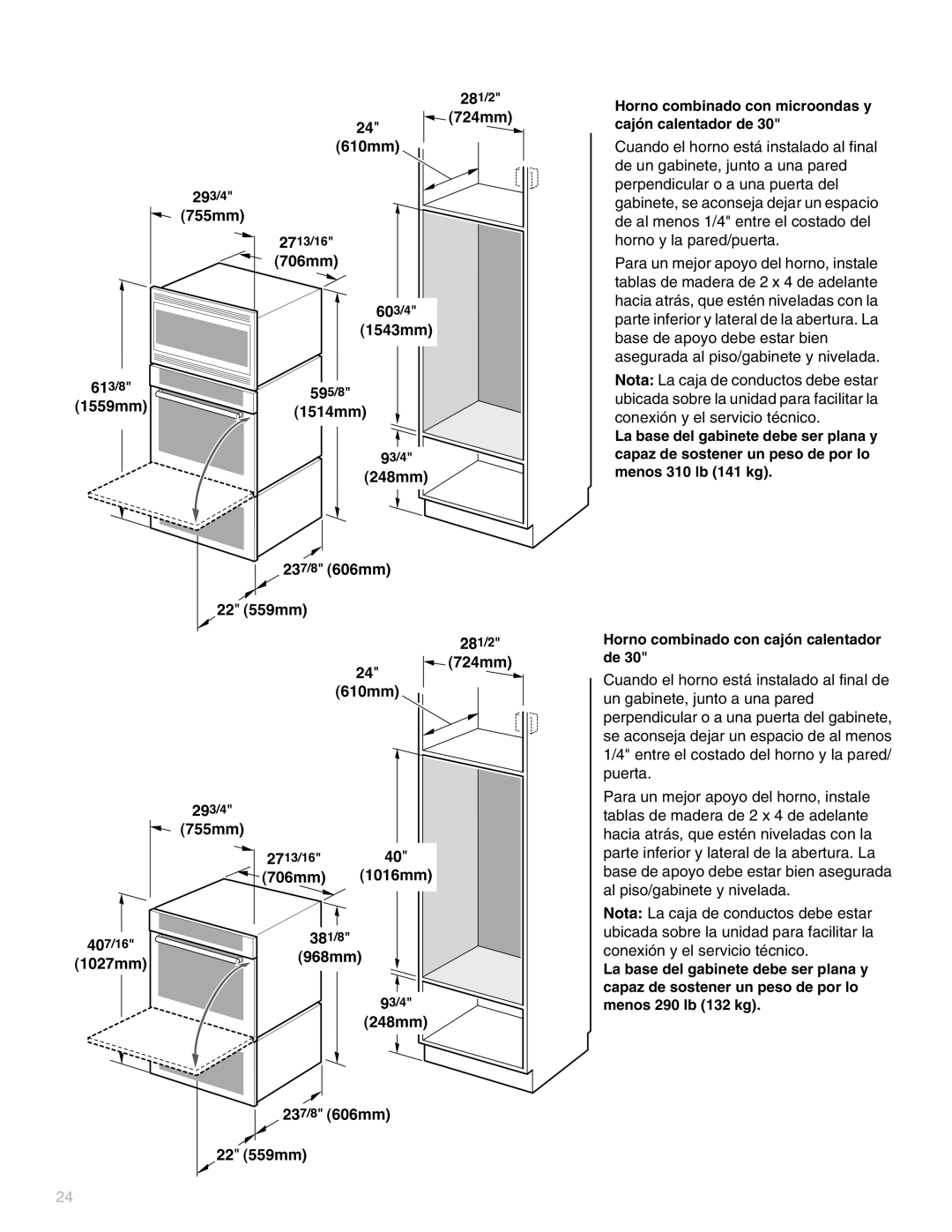 Thermador MEM271, MEW301, MEMW301, MEM301, MED272, MEMC301, MEMW271, PO301 Horno combinado con microondas y cajón calentador de 