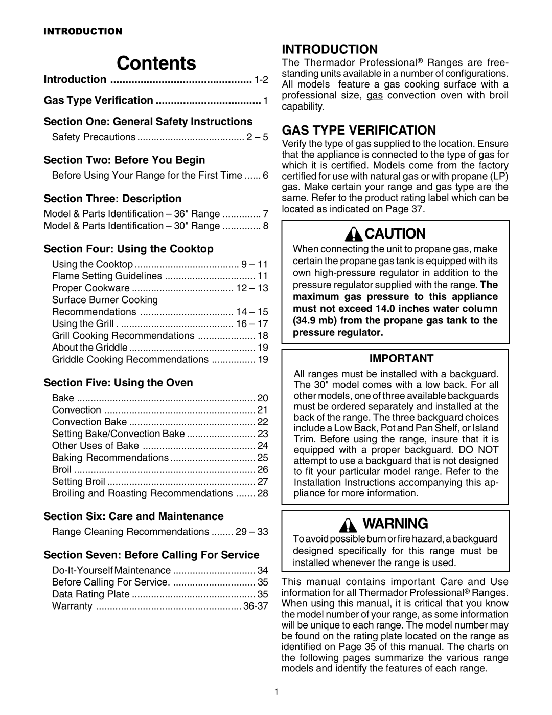 Thermador P30 P36 manuel dutilisation Contents 