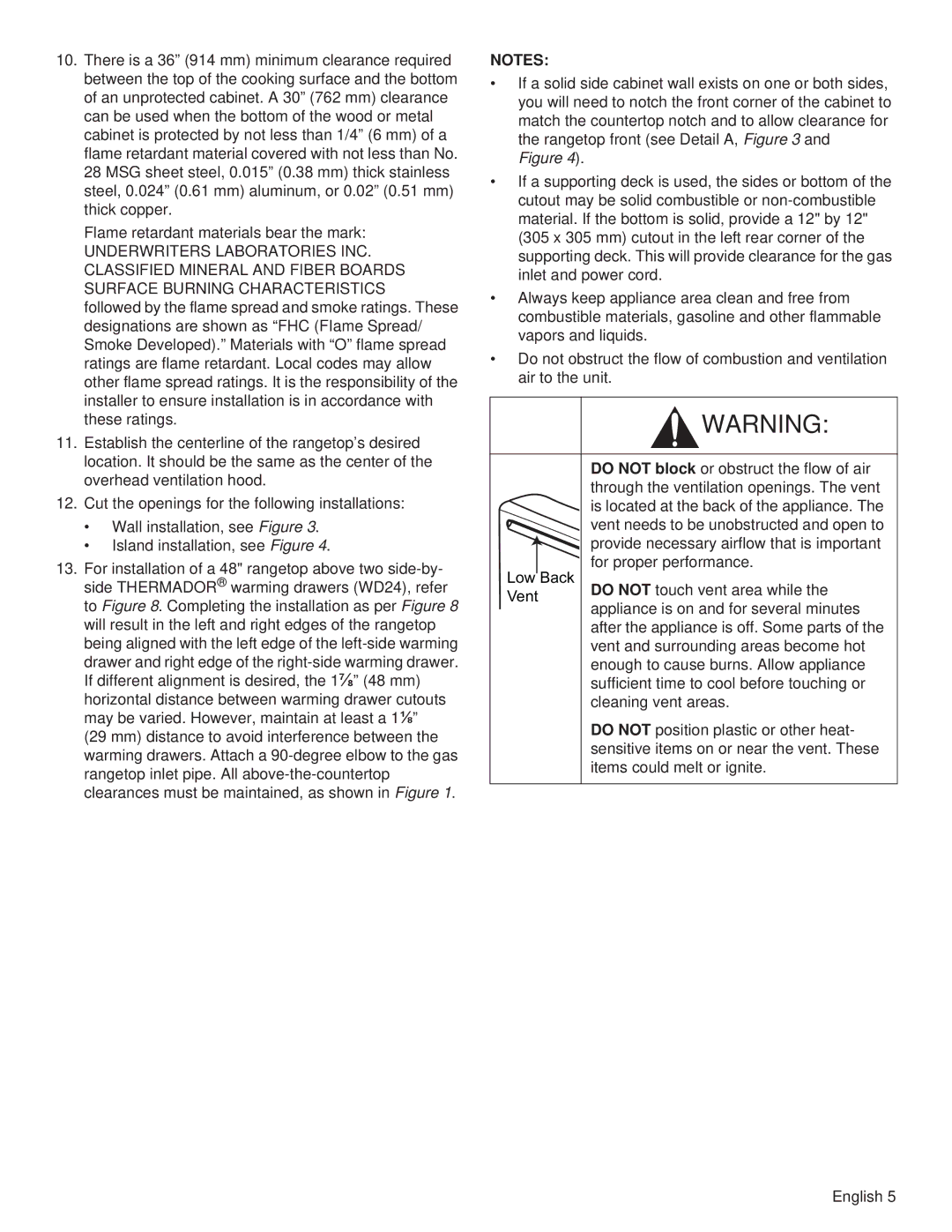 Thermador PCG48, PCG36, PCG30 installation manual For proper performance 