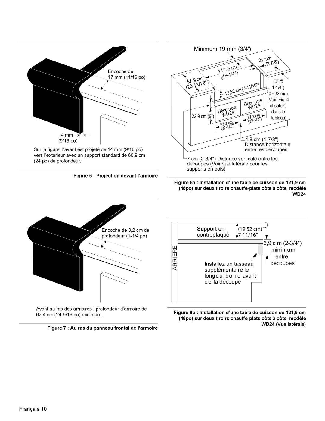 Thermador PCG48, PCG36, PCG30 installation manual Arriére 