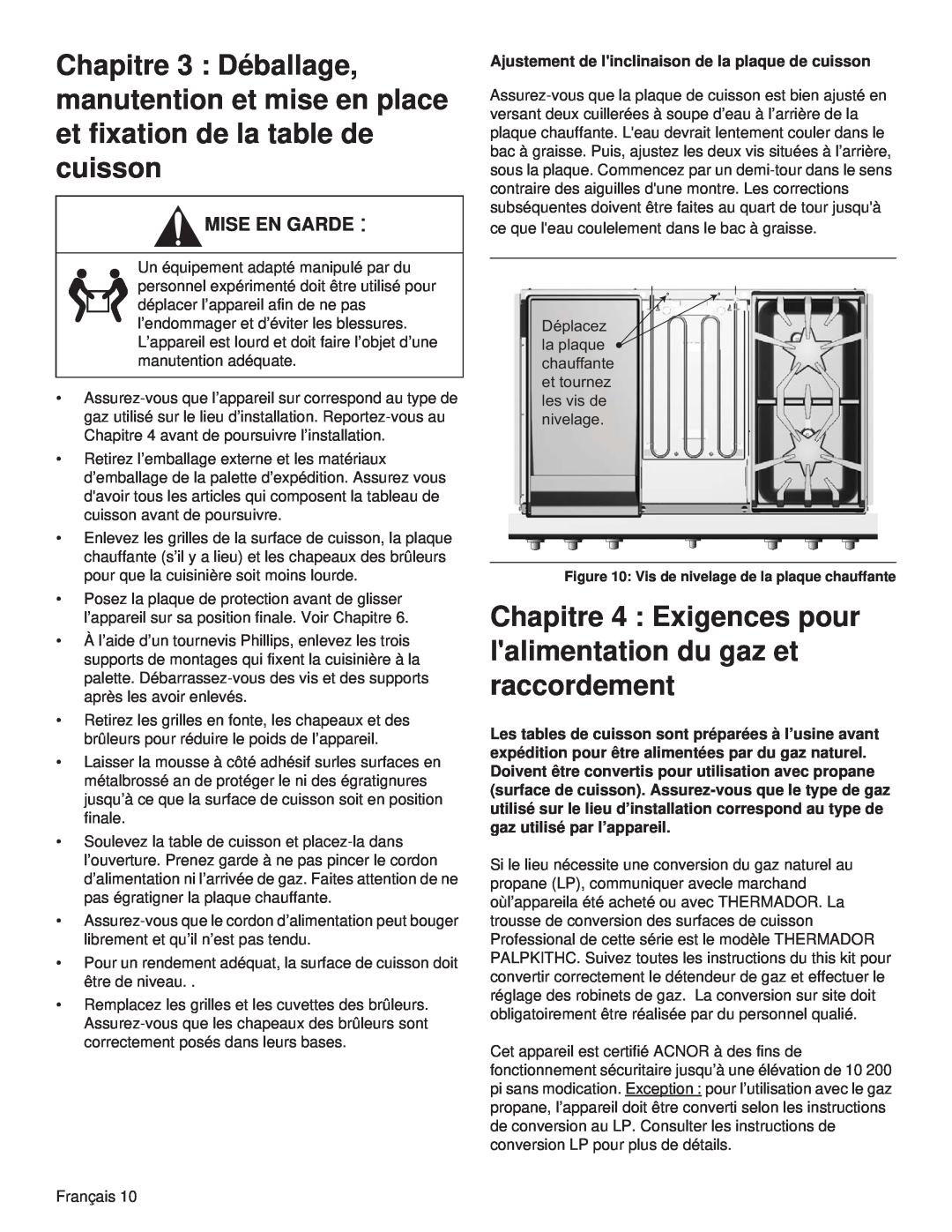 Thermador PCG48, PCG36, PCG30 installation manual Français 