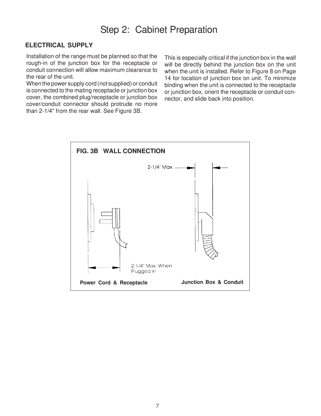 Thermador PD30, PD36, PD48 installation instructions Electrical Supply, Wall Connection 