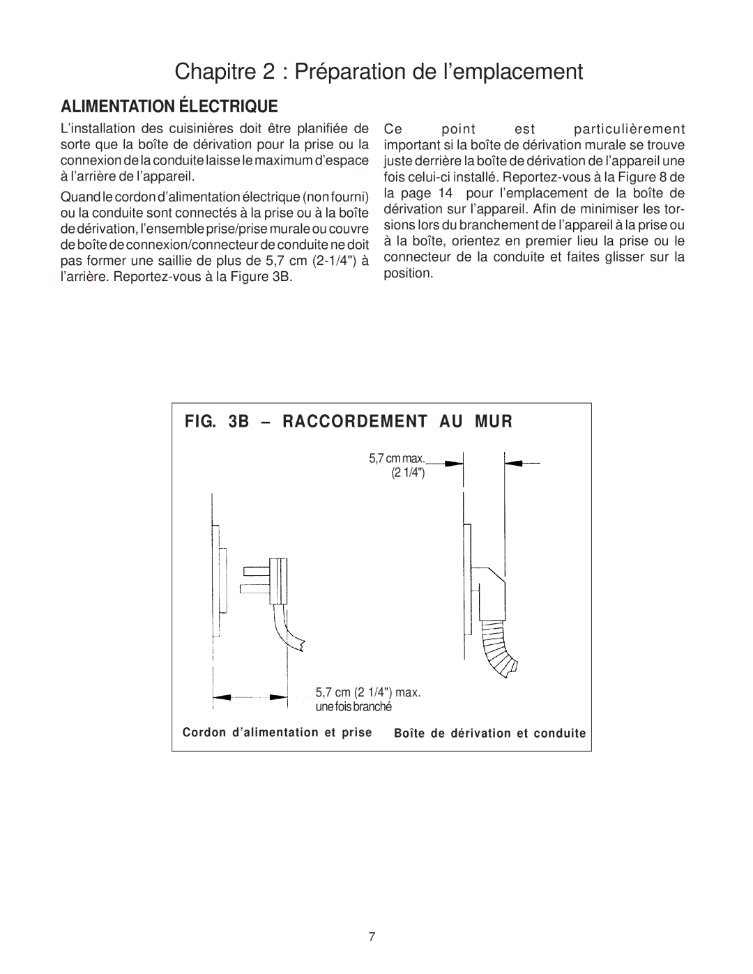 Thermador PD30, PD36, PD48 installation instructions Alimentation Électrique, Raccordement AU MUR 