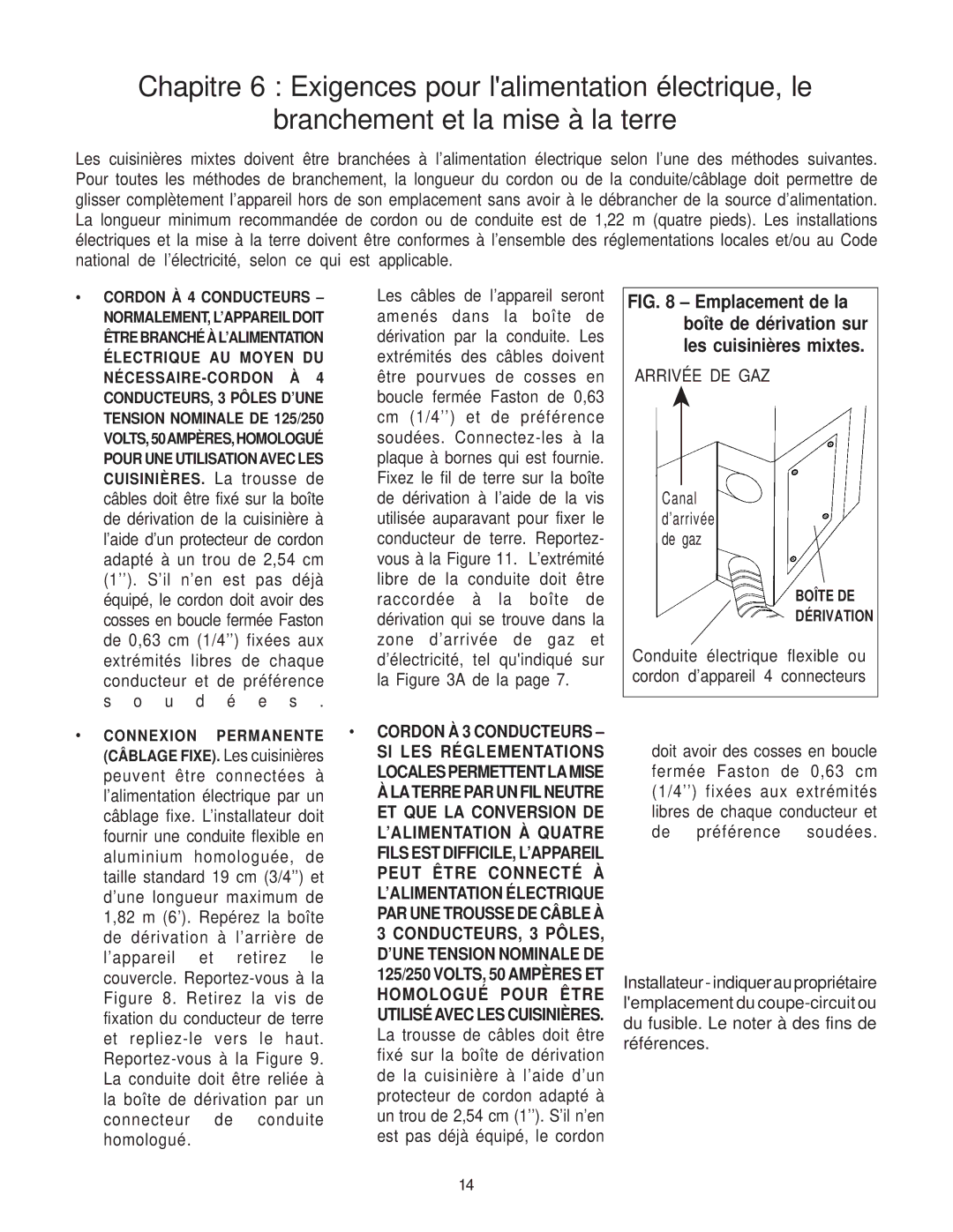 Thermador PD30, PD36, PD48 SI LES Réglementations, ET QUE LA Conversion DE, ’ALIMENTATION À Quatre, Peut Être Connecté À 