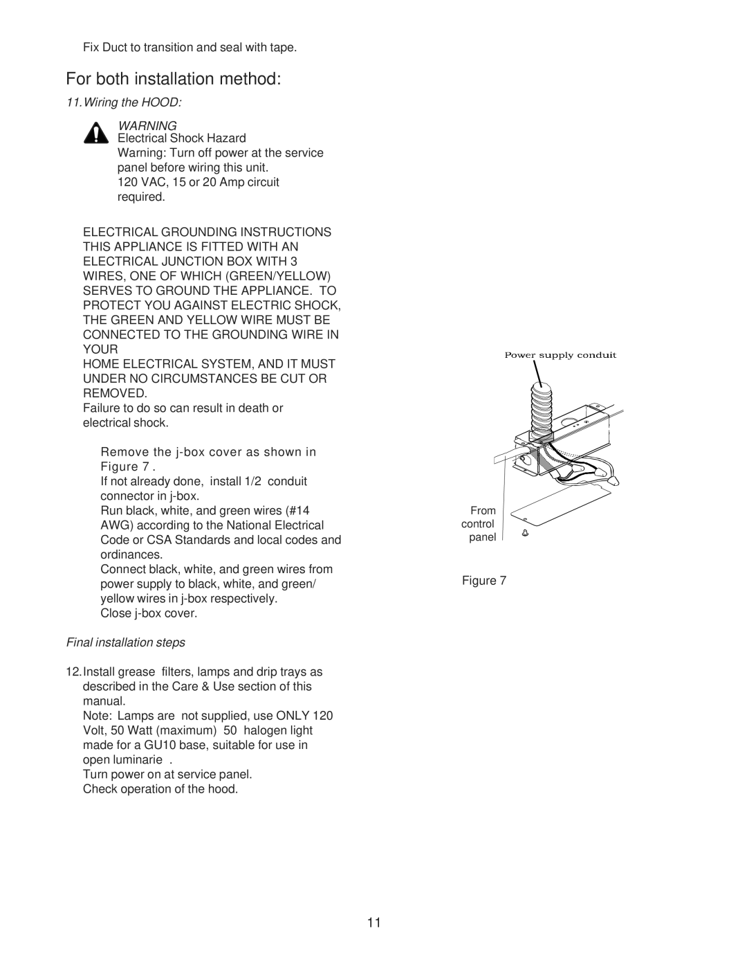 Thermador PHH36DS, PHH30DS manual For both installation method, Failure to do so can result in death or electrical shock 