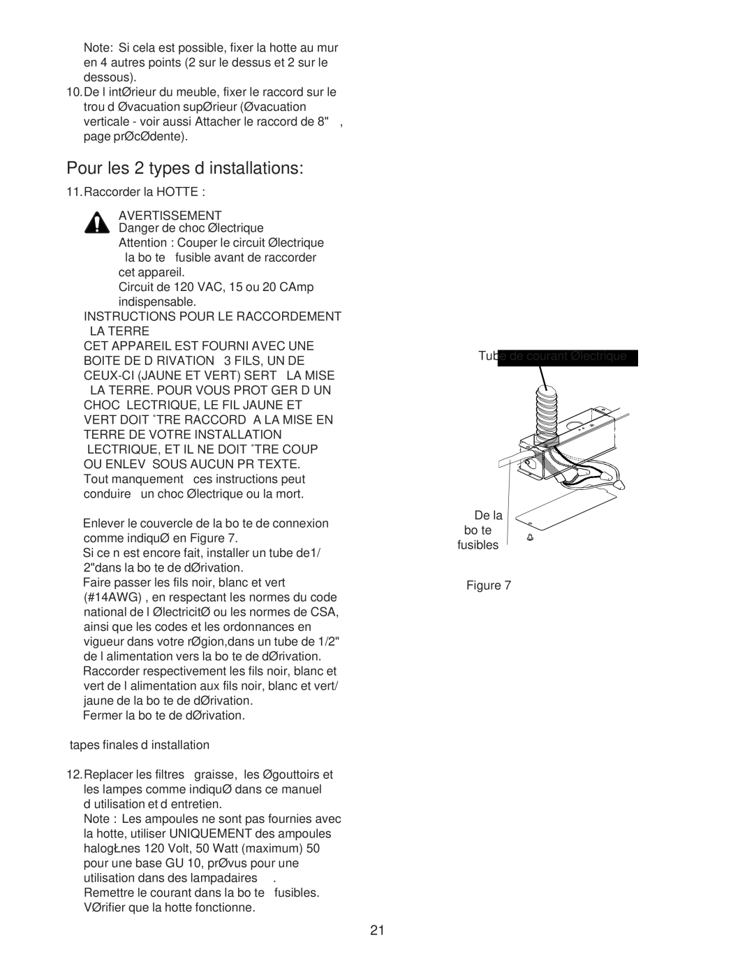 Thermador PHH36DS, PHH30DS manual Pour les 2 types d’installations, Étapes finales d’installation 