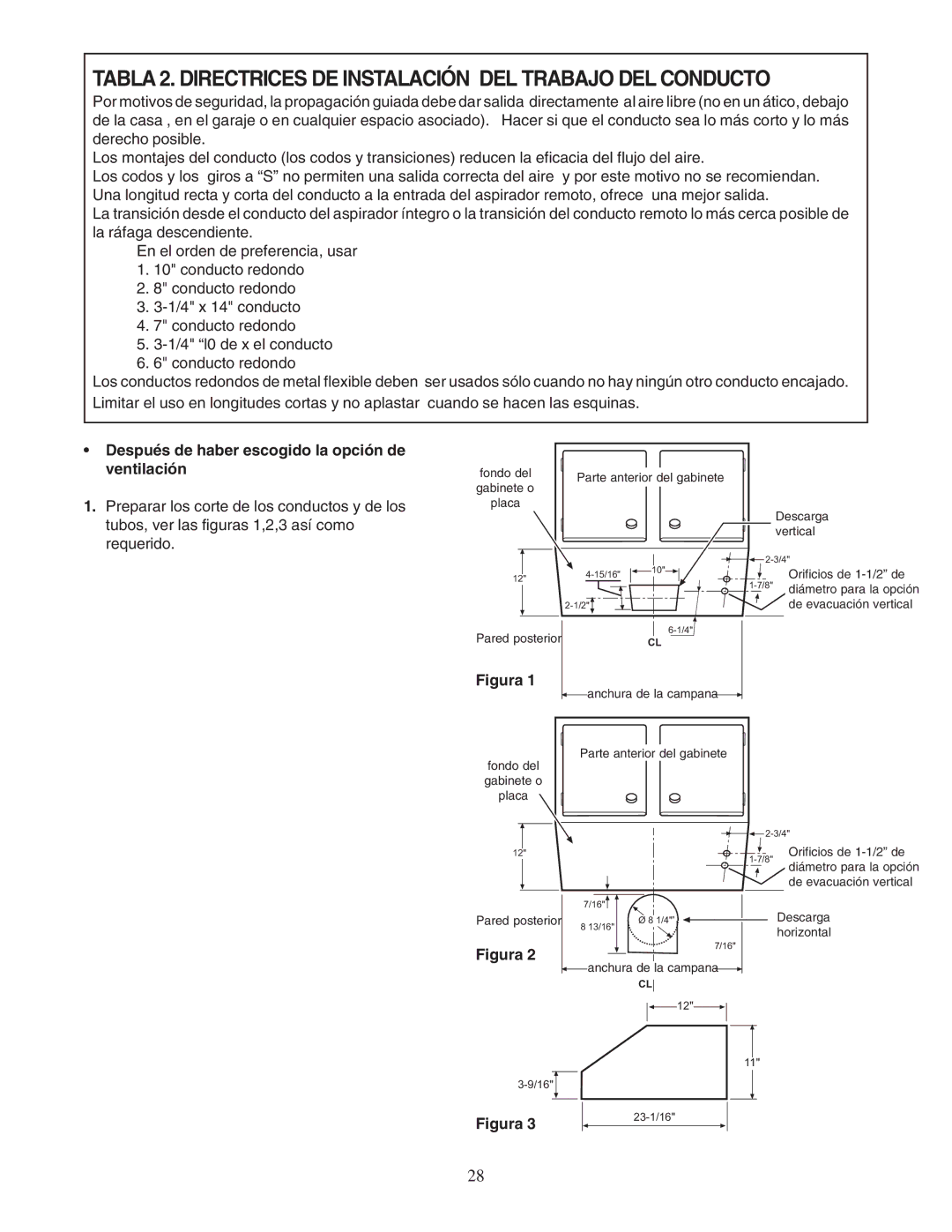 Thermador PHH30DS, PHH36DS manual Después de haber escogido la opción de ventilación, Figura 