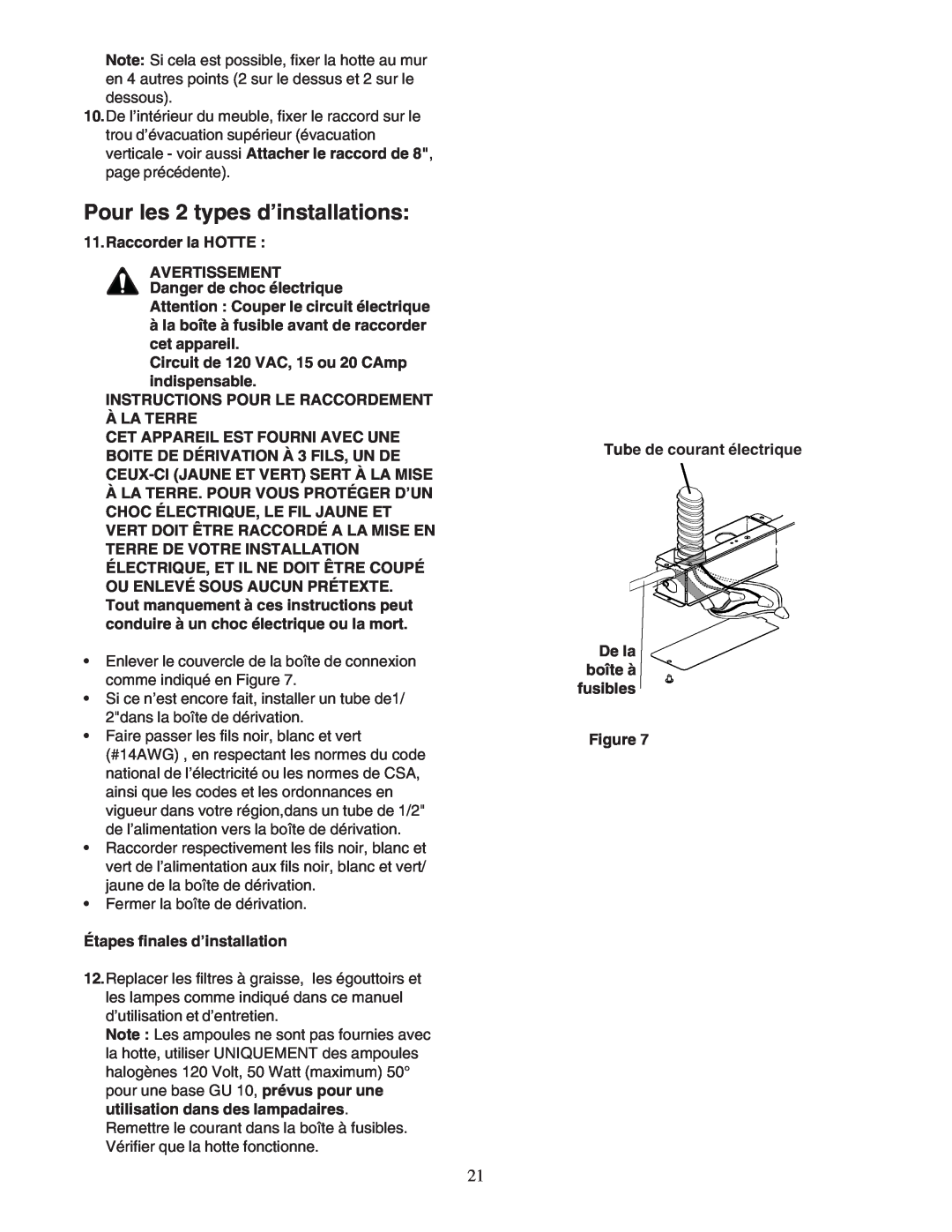 Thermador PHH36DS, PHH30DS manual Pour les 2 types d’installations 