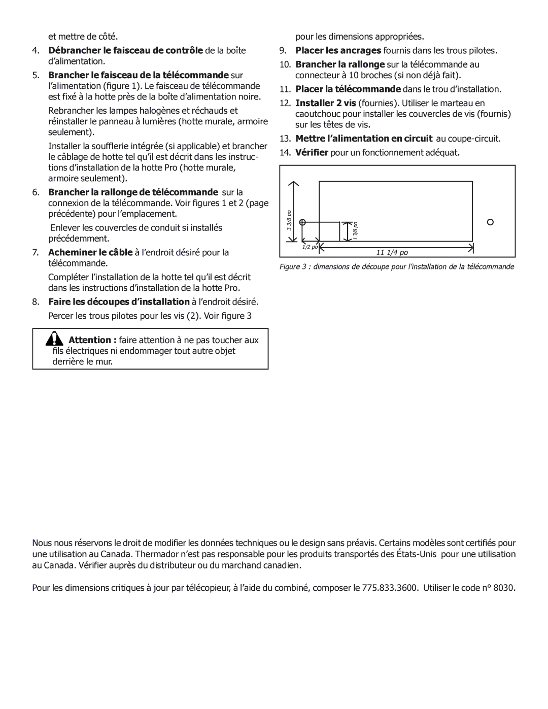 Thermador PHREM manual Mettre l’alimentation en circuit au coupe-circuit 