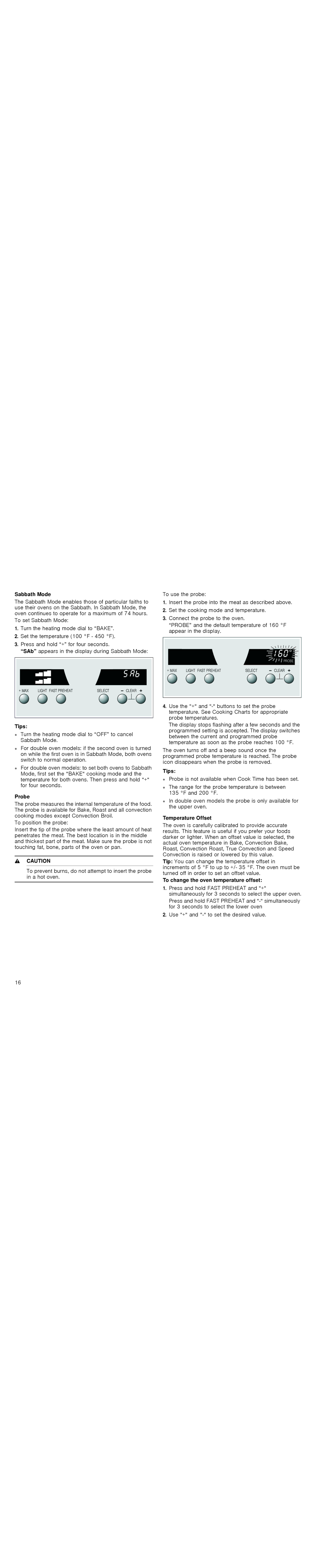 Thermador PODM301J, PODMW301J, POD301J, PODC302J Sabbath Mode, Temperature Offset, To change the oven temperature offset 