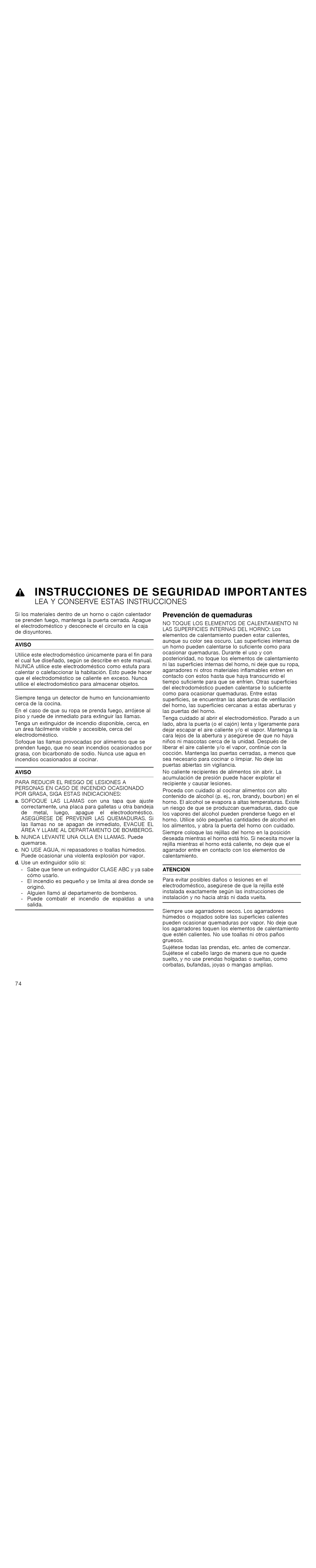 Thermador POD301J, PODM301J, PODMW301J, PODC302J manual Prevención de quemaduras 