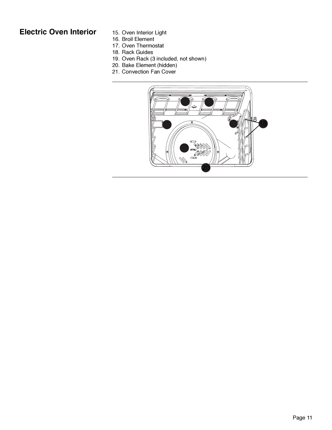 Thermador PRD30, PRD48, PRD36 manual Electric Oven Interior 