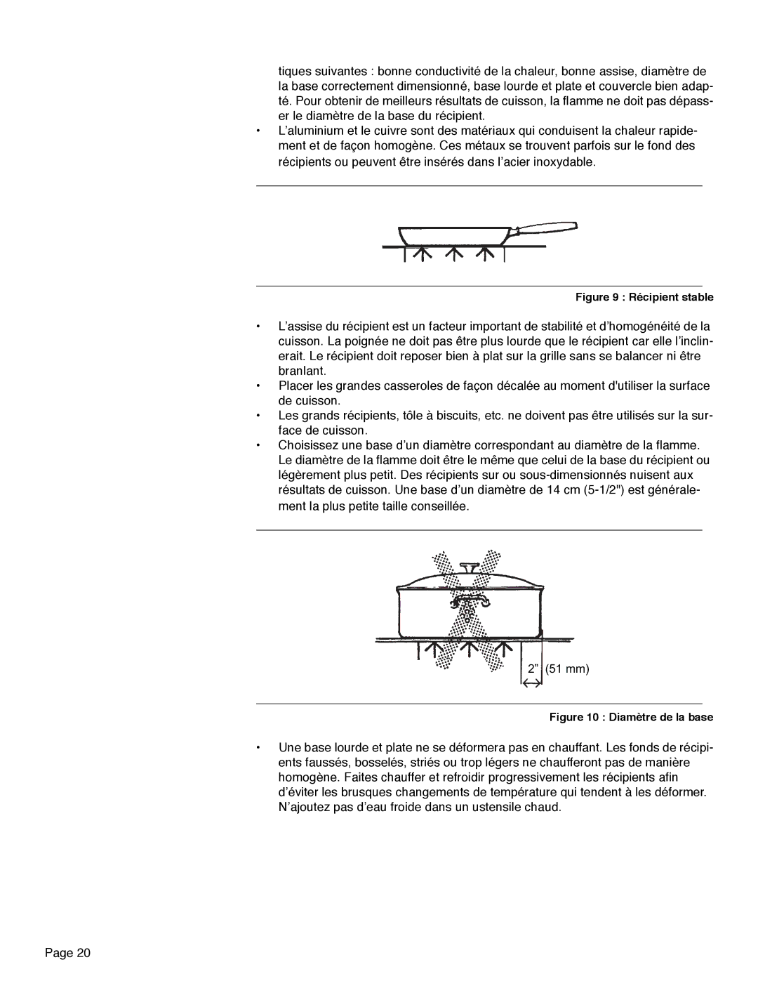 Thermador PRD48, PRD36, PRD30 manual Récipient stable 