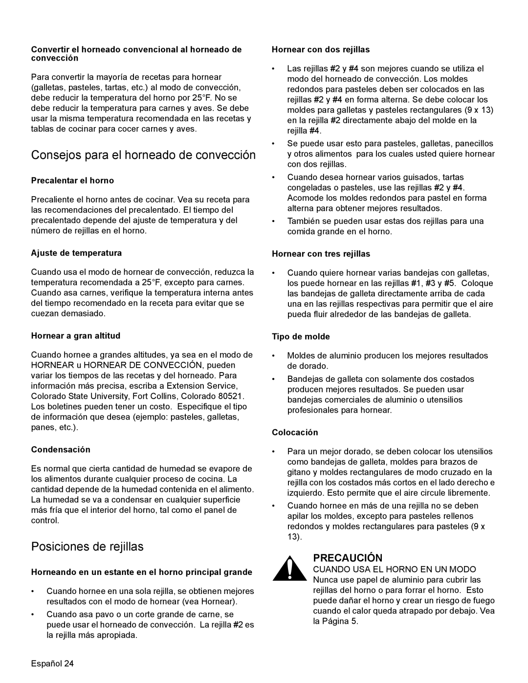 Thermador PRD36, PRD48, PRD30 manual Consejos para el horneado de convección 