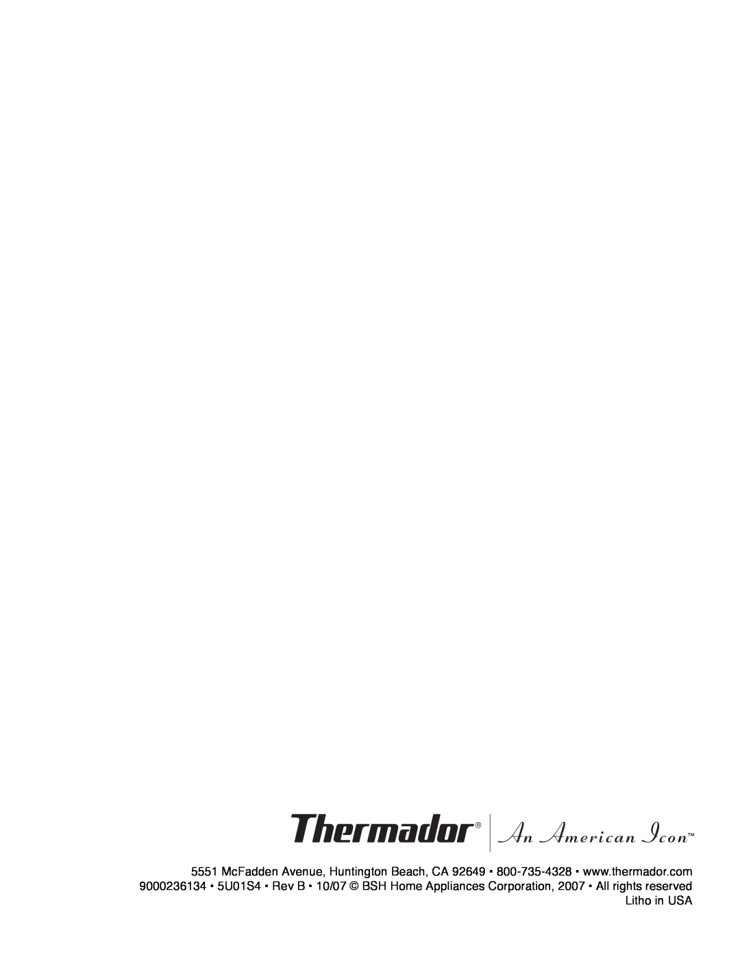 Thermador PRD36, PRD48, PRD30 manual 