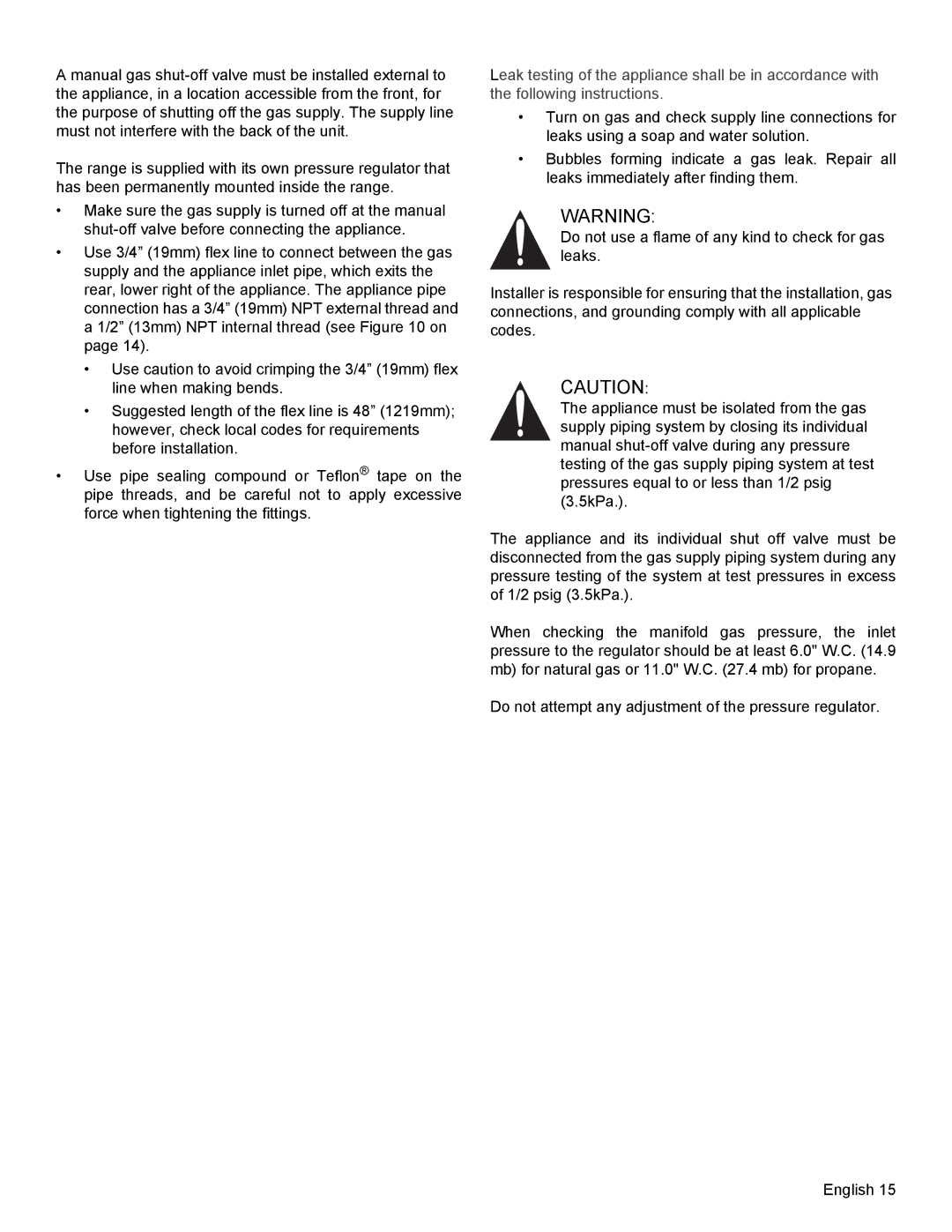 Thermador PRD36, PRD48 installation manual 